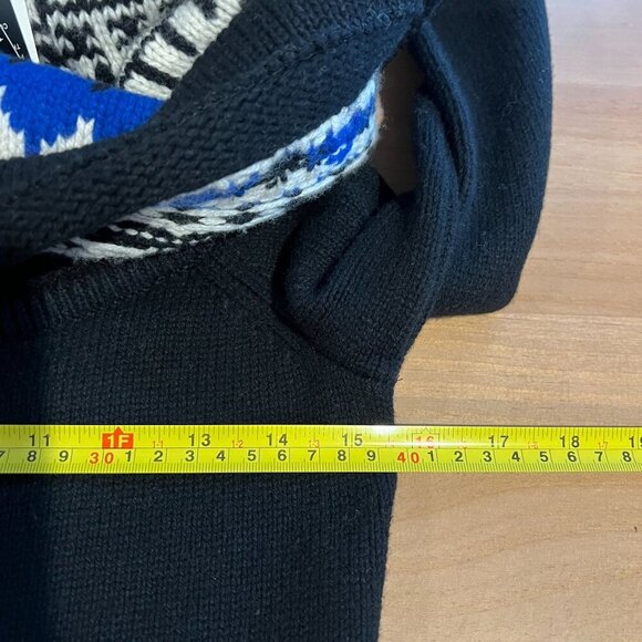 Lauren Ralph Lauren Black Label Fair Isle Off the Shoulder Sweater Dress Small - Picture 9 of 9